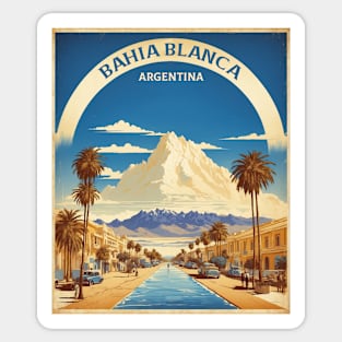 Bahia Blanca Argentina Vintage Tourism Poster Sticker